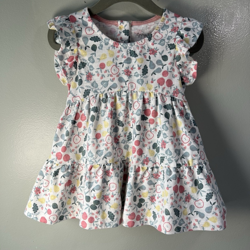 Cynthia Rowley Fruit patterned short sleeve‎ tiered Dress, girls size 2T